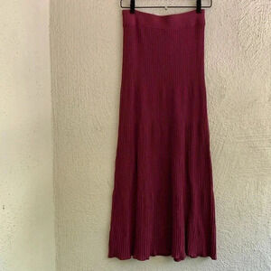 Free People NWT Maxi Ribbed Plum Skirt Size XS